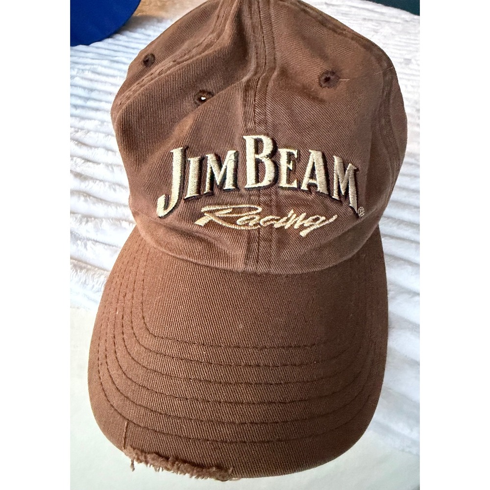 Jim Beam Racing NASCAR Embroidered Brown Baseball Cap Men's Adjustable Strap